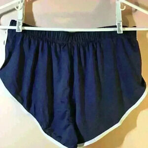 Girls Dark Blue with White Striping Athletic Shorts